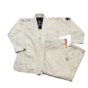 Kitsume Komono OF F2 Brazilian Jiu Jitsu Gi Open Front Pants Pull On Drawstring